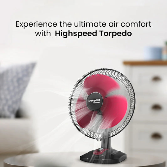 CROMPTON HIGHSPEED TORPEDO TABLE FAN